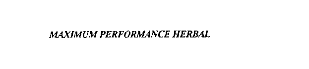 MAXIMUM PERFORMANCE HERBAL