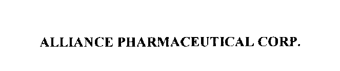 ALLIANCE PHARMACEUTICAL CORP.