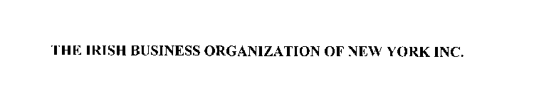 THE IRISH BUSINESS ORGANIZATION OF NEW YORK INC.