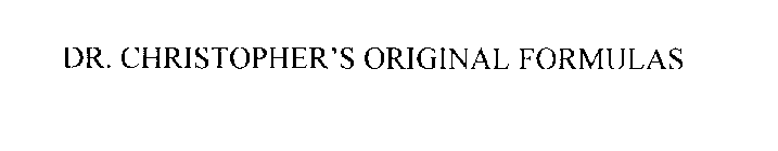 DR. CHRISTOPHER'S ORIGINAL FORMULAS