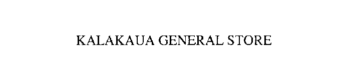 KALAKAUA GENERAL STORE