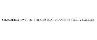 CRANBERRY SWEETS - THE ORIGINAL CRANBERRY JELLY CANDIES