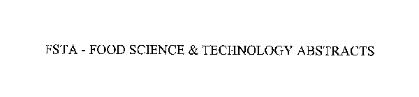 FSTA - FOOD SCIENCE & TECHNOLOGY ABSTRACTS