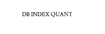 DB INDEX QUANT