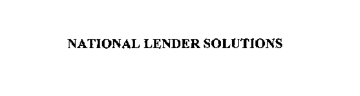 NATIONAL LENDER SOLUTIONS