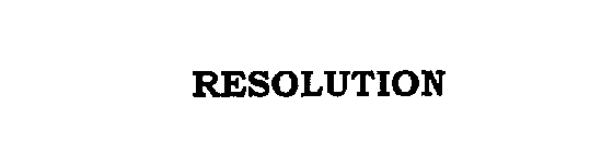 RESOLUTION