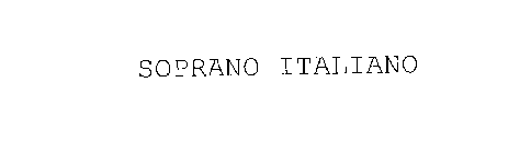 SOPRANO ITALIANO