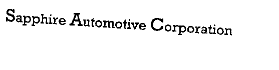 SAPPHIRE AUTOMOTIVE CORPORATION