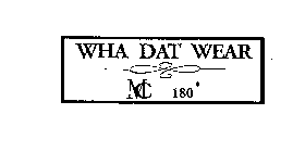 WHA DAT WEAR MC 180°