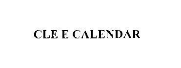 CLE E CALENDAR