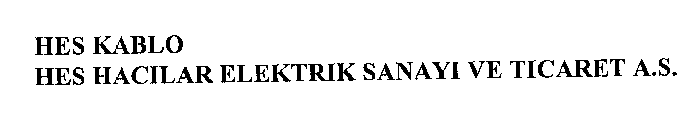HES KABLO HES HACILAR ELEKTRIK SANAYI VE TICARET A.S.