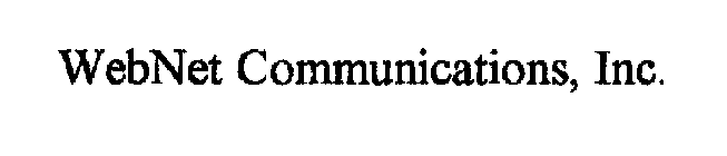 WEBNET COMMUNICATIONS, INC.
