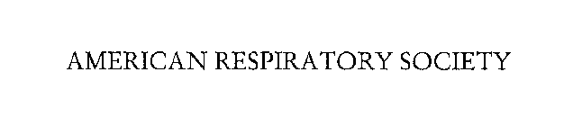 AMERICAN RESPIRATORY SOCIETY