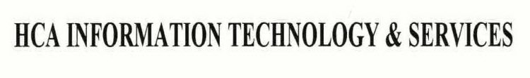 HCA INFORMATION TECHNOLOGY & SERVICES