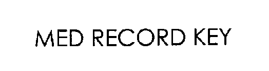 MED RECORD KEY