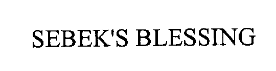 SEBEK'S BLESSING