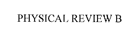 PHYSICAL REVIEW B
