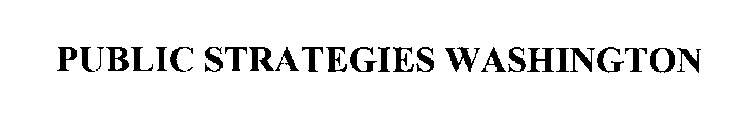 PUBLIC STRATEGIES WASHINGTON