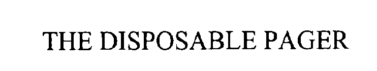 THE DISPOSABLE PAGER