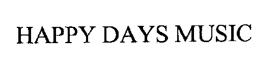 HAPPY DAYS MUSIC