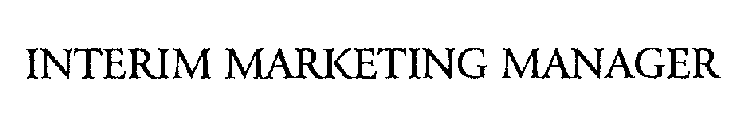 INTERIM MARKETING MANAGER