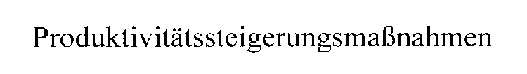 PRODUKTIVITATSSTEIGERUNGSMANAHMEN
