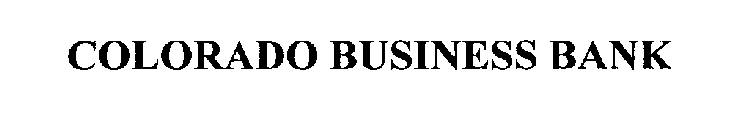 COLORADO BUSINESS BANK