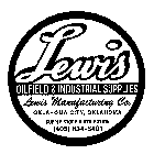 LEWIS OILFIELD, INDUSTRIAL & UTILITY SUPPLIES LEWIS MANUFACTURING CO. OKLAHOMA CITY, OKLAHOMA