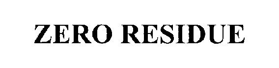 ZERO RESIDUE