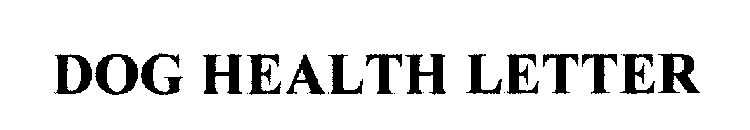 DOG HEALTH LETTER