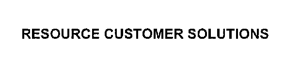 RESOURCE CUSTOMER SOLUTIONS