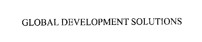 GLOBAL DEVELOPMENT SOLUTIONS