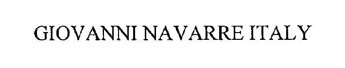 GIOVANNI NAVARRE ITALY