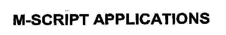 M-SCRIPT APPLICATIONS