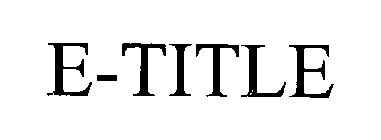 E-TITLE