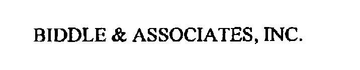 BIDDLE & ASSOCIATES, INC.