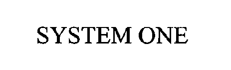 SYSTEM ONE