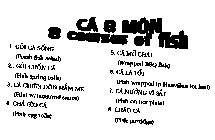 CA 8 MON 8 COURSES OF FISH