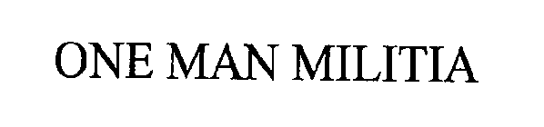 ONE MAN MILITIA