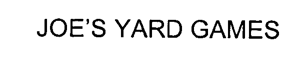 JOE'S YARD GAMES