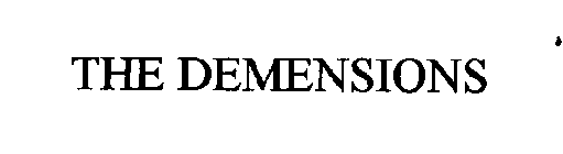 THE DEMENSIONS