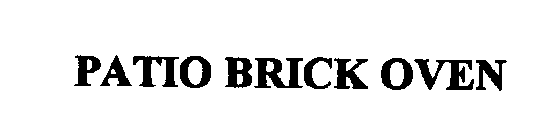 PATIO BRICK OVEN