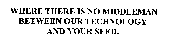 WHERE THERE'S NO MIDDLEMAN BETWEEN OUR TECHNOLOGY AND YOUR SEED.