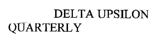 DELTA UPSILON QUARTERLY