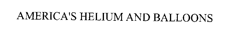 AMERICA'S HELIUM AND BALLOONS
