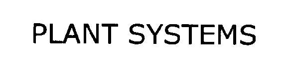 PLANT SYSTEMS