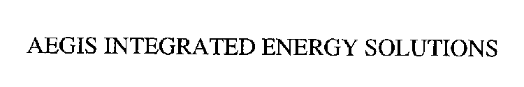 AEGIS INTEGRATED ENERGY SOLUTIONS