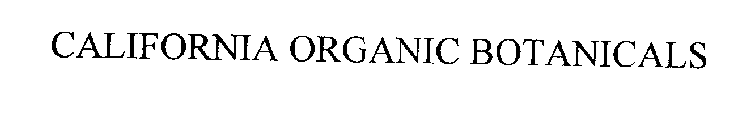 CALIFORNIA ORGANIC BOTANICALS