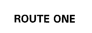 ROUTE ONE