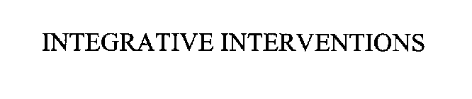 INTEGRATIVE INTERVENTIONS
